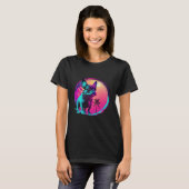 T-shirt French Bulldog s Synthwave Dreamscape (Devant entier)
