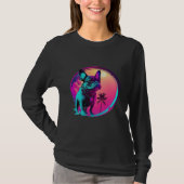 T-shirt French Bulldog s Synthwave Dreamscape (Devant)