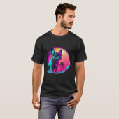 T-shirt French Bulldog s Synthwave Dreamscape (Devant entier)