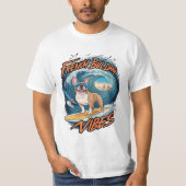 T-shirt French Bulldog Surf Frenchie Splash (Devant)