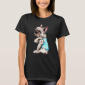 T-shirt French Bulldog Tattoo J'aime maman chien drôle (Devant)