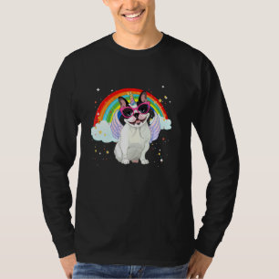 T-shirt French Bulldog Unicorn Chemise Girls Space Galaxy