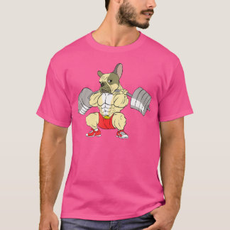 T-shirt French Bulldog Weightlifting Funny Deadlift