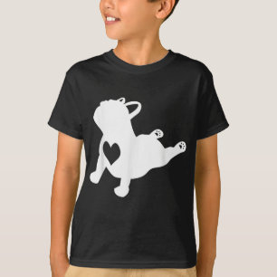 T-shirt French Bulldog Yoga Love Heart Frenchie Workout