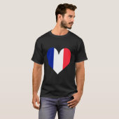 T-shirt French Flag Love Heart (Devant entier)