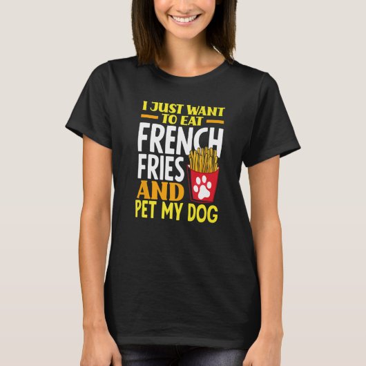 T-shirt French Fries Chien French Fry (Devant)