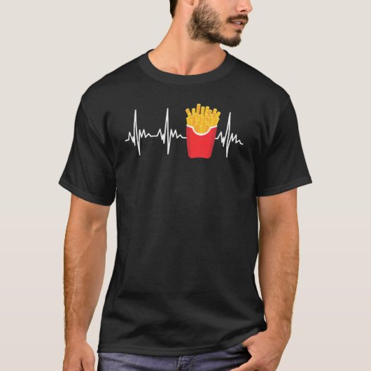 T-shirt French Fries Heartbeat French Fries (Devant)