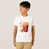 T-shirt French fry carton with heart-shaped potatoes (Devant entier)