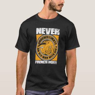 T-shirt French Horn Instrument Vieux Homme Premium