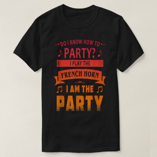 T-shirt French Horn player tee3 (Design devant)