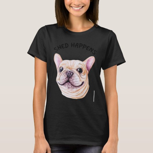 T-shirt Frenchie Baiser Baveux Bisous de Bouledogue Franç (Devant)