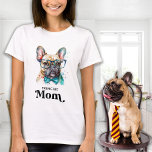 T-shirt Frenchie Dog MOM Personnalisé Retro French Bulldog<br><div class="desc">Cette chemise pour chien de taureau français présente un design d'aquarelle mignon et moderne avec le dicton "Frenchie Mom" pour une touche amusante et rétro. C'est parfait pour les amoureux de les chiens et les mamans. Cette tasse de bulldog français sera un favori des amoureux et des amoureux de les...</div>