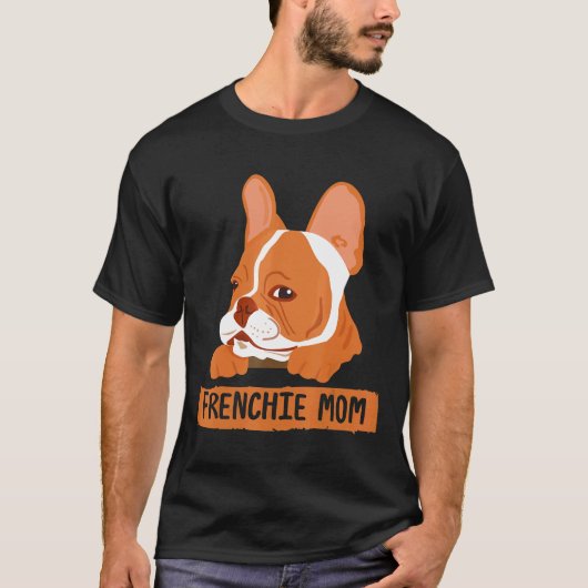 T-shirt Frenchie Femme Frenchie Maman Vêtements Chien Visa (Devant)