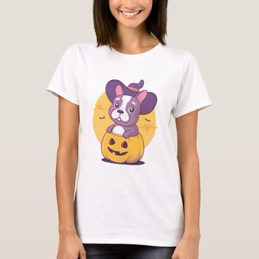 T-shirt Frenchie Halloween (Devant)