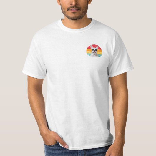 T-shirt Frenchie Lover Funny Blanc (Devant)