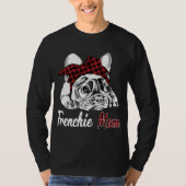 T-shirt Frenchie Mom French Buldog avec casque rouge (Devant)