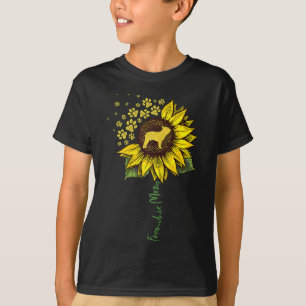 T-shirt Frenchie Mom Sunflower French Bulldog Lover Cadeau