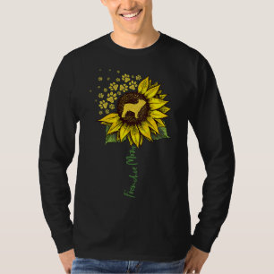 T-shirt Frenchie Mom Sunflower French Bulldog Lover Cadeau