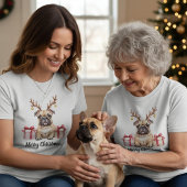 T-shirt Frenchie Reindeer