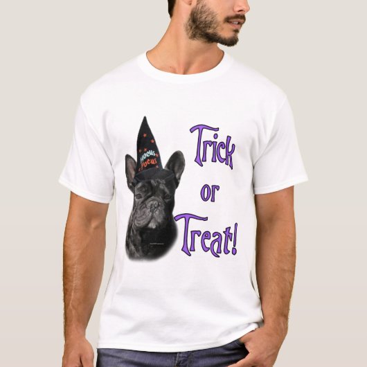 T-shirt Frenchie Trick ou Treat (Devant)
