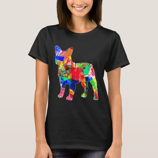 T-shirt Frenchie Trippy Watercolor (Devant)