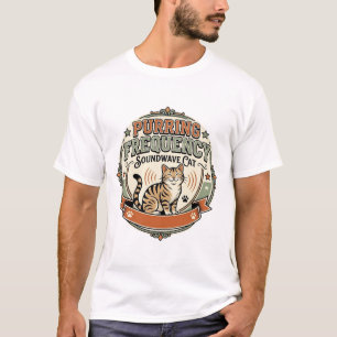T-shirt Fréquence de ronronnement Sonore Chat Fréquence de