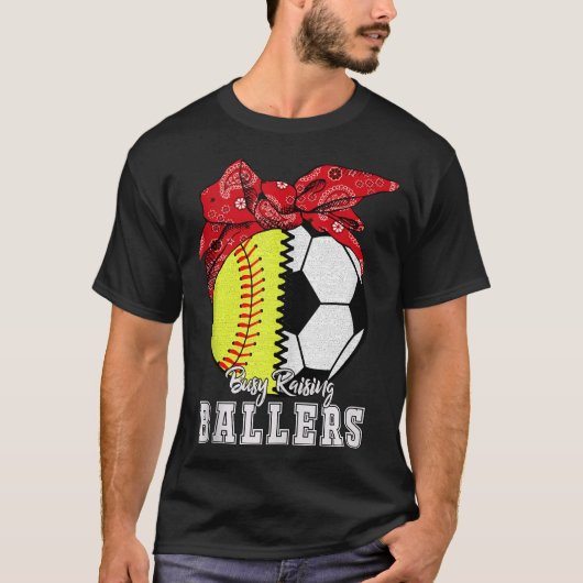 T-shirt Fréquenté Ballers de levage Soccer de softball - S (Devant)