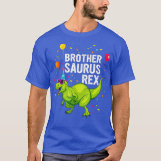 T-shirt Frère Anniversaire Garçon T rex Dinosaur