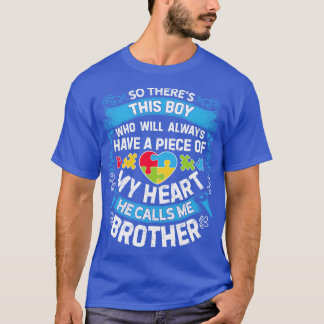 T-shirt Frère Autisme pour Hommes Femmes Garçons Filles En