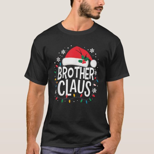 T-shirt Frère Claus lumières de Noël Drôle Pyjama Homme Wo (Devant)