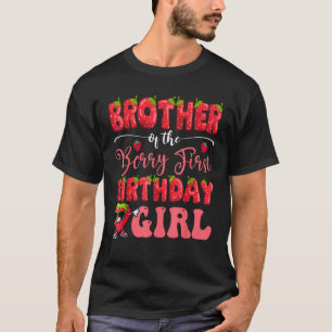 T-shirt Frère De Berry Premier Anniversaire Fille Fraise S