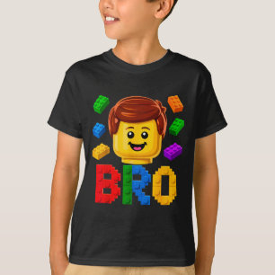 T-shirt Frère de famille maître constructeur bâtiment briq