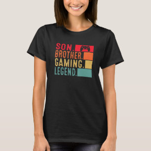 T-shirt Frère de fils Légende du jeu vidéo de jeu pour gar