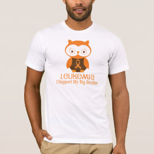 T-shirt Frère de hibou orange de ruban de leucémie