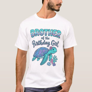 T-shirt Frère de la chemise de tortue de mer de la fille d