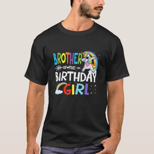 T-shirt Frère De La Fille Anniversaire Dabbing Dabbing Uni (Devant)