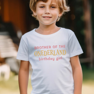 T-shirt Frère de la fille d'anniversaire Alice au pays des