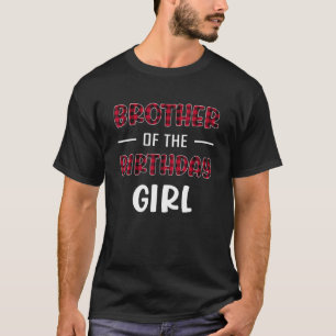 T-shirt Frère de la fille d'anniversaire Buffalo plaqué Ma