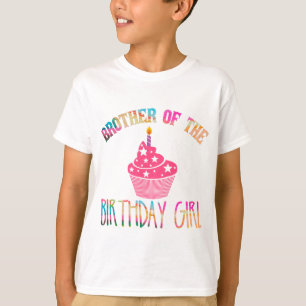 T-shirt "Frère De La Fille D'Anniversaire" Cravate-Tee Par