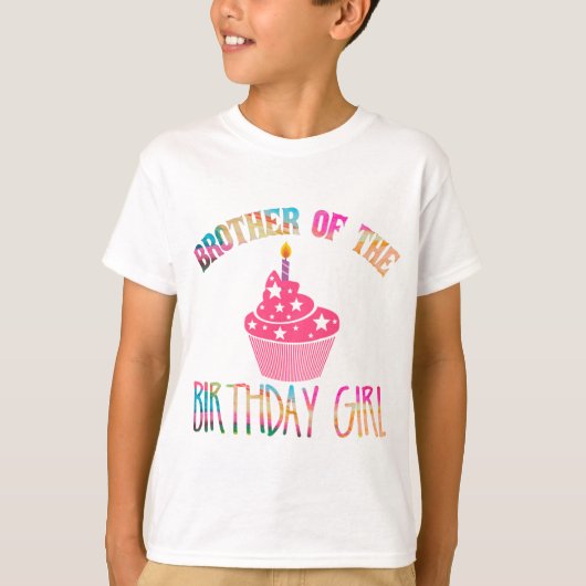 T-shirt "Frère De La Fille D'Anniversaire" Cravate-Tee Par (Devant)