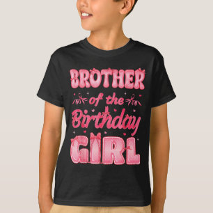 T-shirt Frère de la fille d'anniversaire Famille Nk Coquet