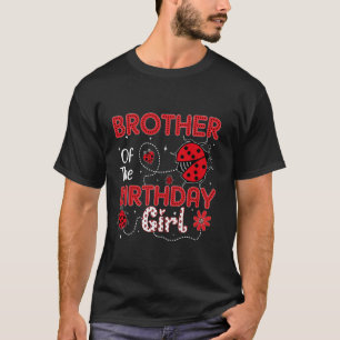 T-shirt Frère De La Fille D'Anniversaire Ladybug Sweet Lad