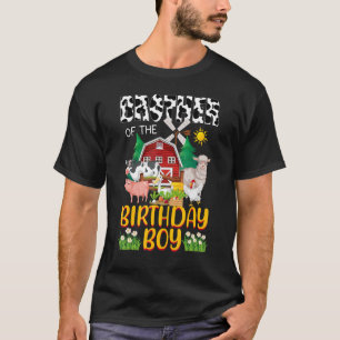 T-shirt Frère De L'Anniversaire Boy Cow Farm Barnyard Matc