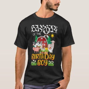 T-shirt Frère De L'Anniversaire Boy Cow Farm Barnyard Matc