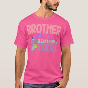 T-shirt Frère De L'Anniversaire De La Fille Saurus Rex Din