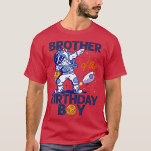 T-shirt Frère De L'Anniversaire Garçon Astronaut Planète S