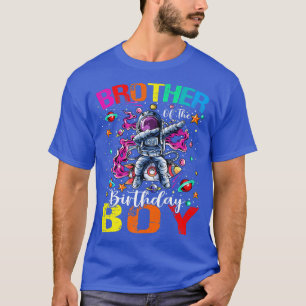 T-shirt Frère De L'Anniversaire Garçon Astronaute Boy Spac