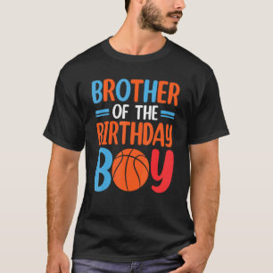 T-shirt Frère De L'Anniversaire Garçon Basketball Matching