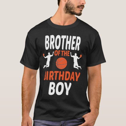 T-shirt Frère de l'anniversaire garçon de basket-ball anni (Devant)