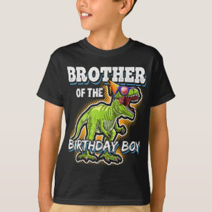 T-shirt Frère de l'anniversaire garçon jumelé famille Dino
